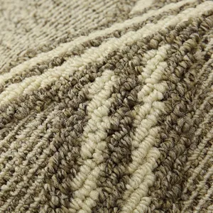 Alfombra de entrada a rayas de lujo con tejido de pelo alto y bajo texturizado