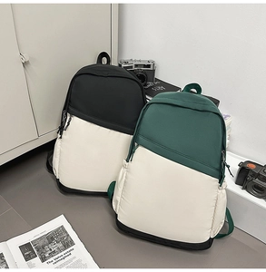 Waterproof nylon business backpacks in color-block designs for office and daily commuting