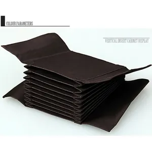 Coffee brown vertical organ style card holder insert with multiple slots for wallets