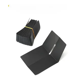 Macro view of waterproof black card insert with long slots for wallet card organization