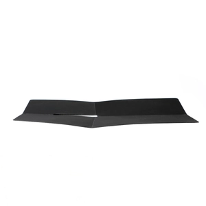 Detail of matte black RFID blocking card holder with precision metal fold and cutout