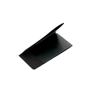 Foldable RFID blocking card holder wallet with matte black finish and card slots