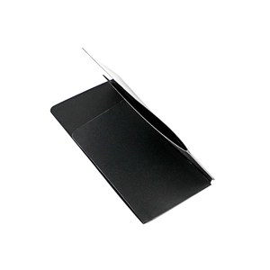 Detail view of the multi-layer RFID aluminum wallet showing the matte black finish