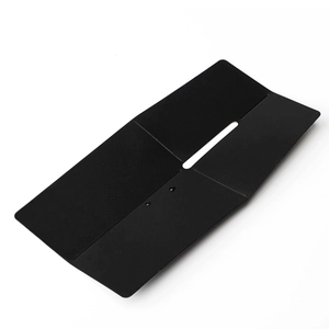 Detail of RFID blocking wallet aluminum slot with matte black structural insert