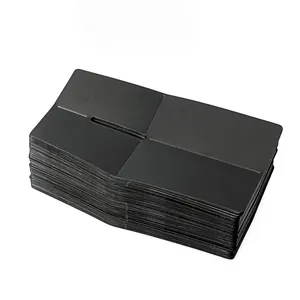 Detail of matte black PVC card sleeves with precision-cut slots and durable finish