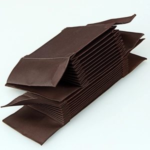 Brown accordion style expandable fabric credit card holder wallet with tiered slots