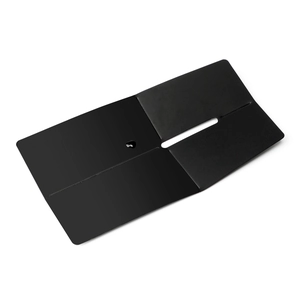 Matte black RFID aluminum card holder shell with protective slots and sleek metallic finish