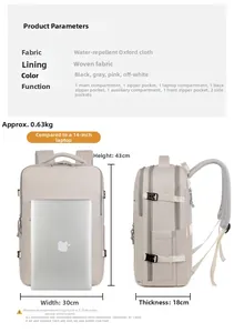 Guida dettagliata alle dimensioni per lo zaino da viaggio impermeabile e scomparto laptop
