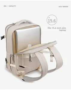 Dettaglio dello zaino business con scomparto dedicato per laptop da 15,6 pollici