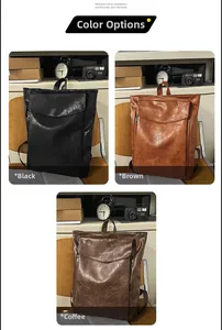 Comparaison détaillée de sacs à dos vintage en cuir noir, marron et de couleur café