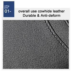 Detailed macro view of durable cowhide leather texture with precise stitching for wallets