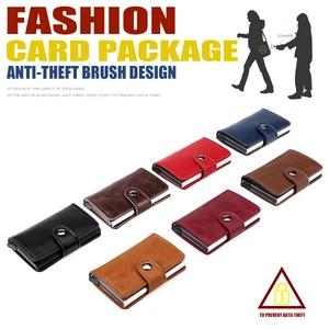 Multiple colors of RFID blocking aluminum alloy card holders with pop-up mechanism