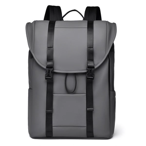 Minimalist Backpack Waterproof Coated Fabric Large Capacity Laptop Bag Urban Casual Schoolbag Flap Double Buckle