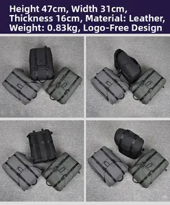 Waterproof coated fabric backpack dimensions showing 47cm height and 31cm width detail
