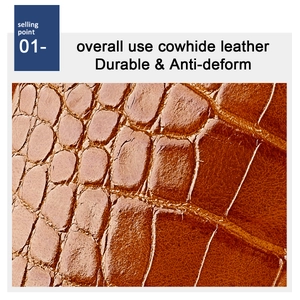 Macro shot of brown crocodile embossed cowhide leather for RFID metal card holder