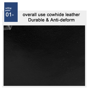 Macro shot of durable cowhide leather texture showing natural grain and anti-deform surface