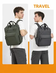 Sac à dos ordinateur professionnel en modèles étanches vert olive et gris foncé
