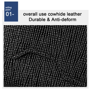 Detail of durable cowhide leather material with anti-deform diamond cross pattern texture
