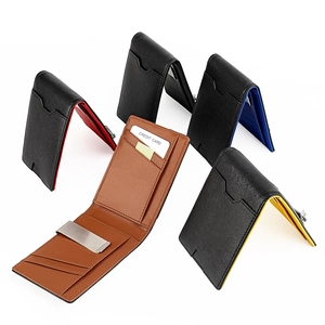 Slim Bifold Wallet With Money Clip RFID Blocking Leather Zipper Coin Pocket Minimalist Card Holder For Men