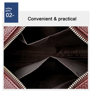 Détail intérieur du sac bandoulière en cuir avec deux grands compartiments et fermetures
