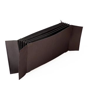 Accordion Card Holder Insert Page For Wallet Multi Layer Polyester Divider Storage Bag Brown Organizer Card Slots