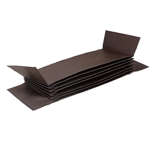 Brown accordion multi-layer storage insert with durable fabric texture and 6-card slots