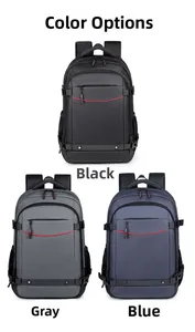 Detalle de mochilas oxford impermeables de gran capacidad en colores negro, gris y azul marino