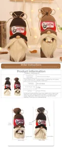 Detailed size specifications for a handmade knitted coffee gnome decoration doll
