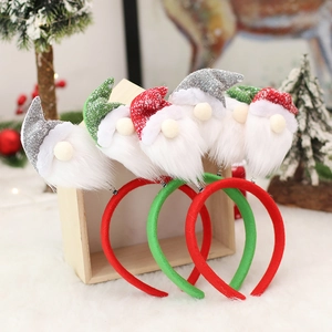 Christmas Gnome Headband Plush Knitted Forest Man Hair Hoop With Spring Details For Xmas Holiday Party Decoration Festive Hair Accessory