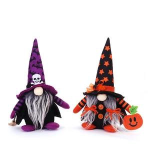Σετ διακοσμητικοί νάνοι Halloween με μυτερά καπέλα και κολοκύθες για γιορτινή ατμόσφαιρα
