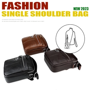 Détails des sacs bandoulière en cuir noir et marron avec doublure anti-vol RFID