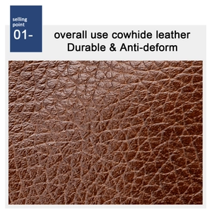 Gros plan sur la texture du cuir de vachette marron foncé durable et son grain fin