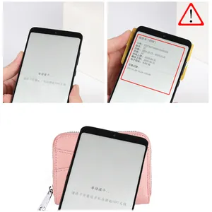 Pink lychee grain leather wallet featuring RFID blocking protection and silver zipper