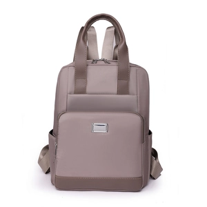 Sac à Dos en Nylon pour Femmes Grande Capacité Sac de Voyage Léger Urbain Simple Sac à Bandoulière pour Navette avec Poignée