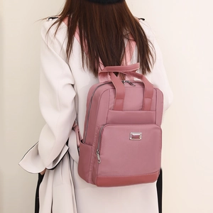 Sac à dos mode vieux rose pour femme avec grande capacité et rangement polyvalent