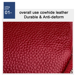 Gros plan sur le cuir de vachette rouge avec texture grainée durable et détails
