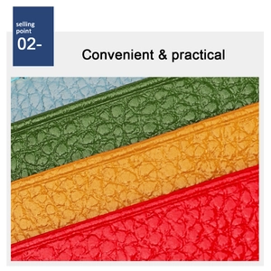 Detailed macro view of high-quality pebble grain leather in four vibrant colors