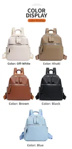 Color display of 2023 winter fashion soft PU leather backpacks in five stylish colors