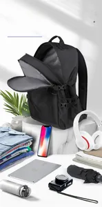 Large capacity storage backpack with multiple zippered compartments and side buckles