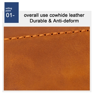 Detailed close-up of premium cowhide leather showing durable stitching and natural texture