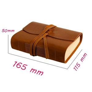Vintage Handmade Genuine Cowhide Leather Notebook Refillable Journal Diary With String Tie Closure Retro Office Writing
