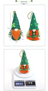 Dimensions détaillées et poids de l'ensemble de poupées gnomes de la Saint-Patrick
