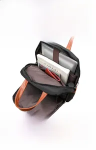 Detailed view of spacious backpack interior with dedicated laptop and tablet compartments