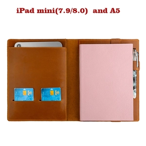 Vintage Crazy Horse Genuine Leather A5 Notebook Cover Organizer Folder With Card Slots Pen Holder Business Professional