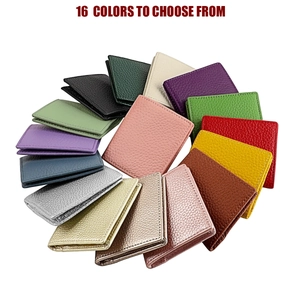 Kleingeldbörsen aus Leder in 16 Farben mit Litschi-Struktur und Metallverschluss