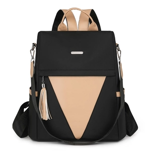Women Fashion Backpack Large Capacity Nylon Anti-theft Travel School Bag With Tassel Pendant Multi-way Carry Shoulder Bag