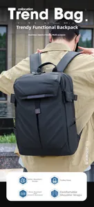 Detalle de mochila para portátil impermeable con asa BRIGHTFI y tejido resistente