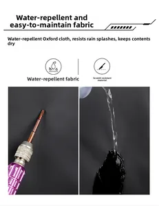 Detailed view of water-resistant and scratch-proof Oxford fabric for 15-inch laptop backpack