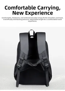 Detail view of ergonomic S-shaped padded shoulder straps and breathable mesh back panel