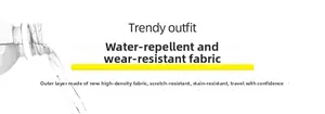 Water-resistant and scratch-proof fabric detail for the large business laptop backpack